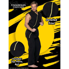 Black w/ Yellow Trim Sensei Adult Costume