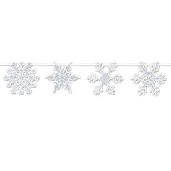 Glitter Snowflake Streamers Christmas Decorations