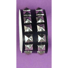 Black Double Studded Wristband