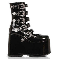 5" Gothic Glamour Platform Buckle Boots