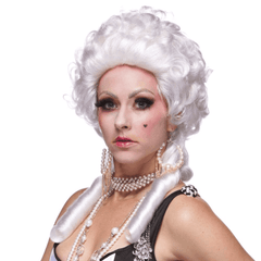 Deluxe White Renaissance Queen Wig