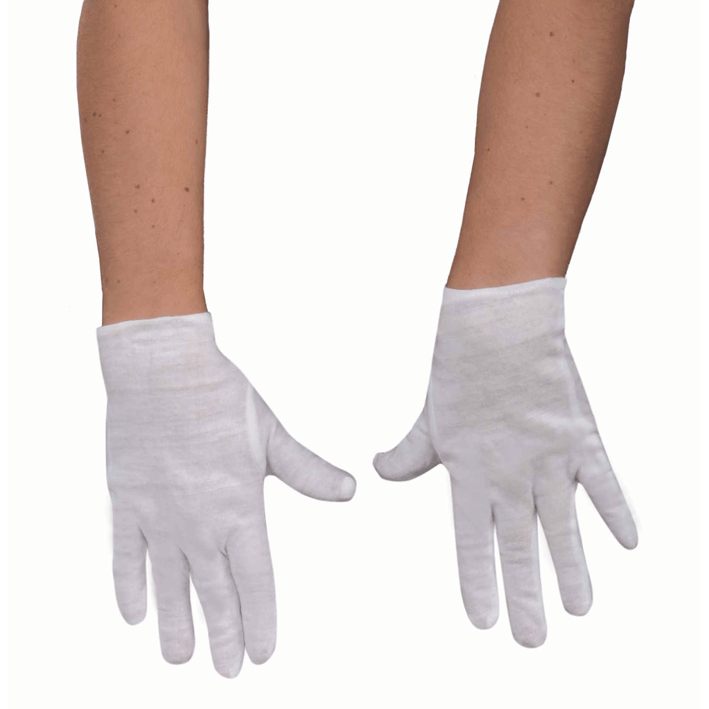 White Theatrical Kids Gloves