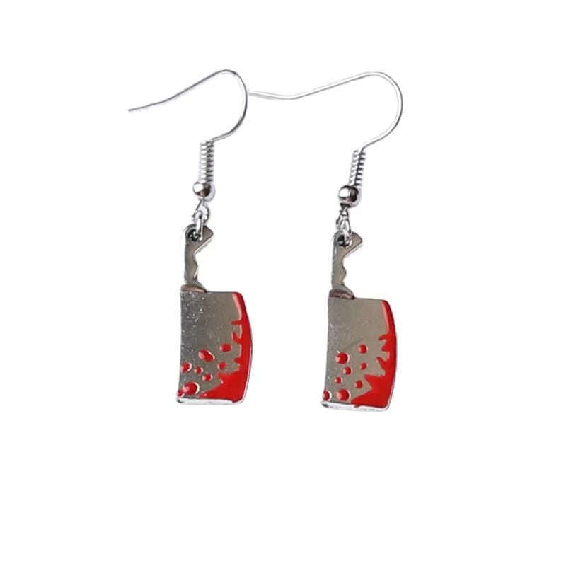 Cold Cuts Bloody Butcher Knife Earrings