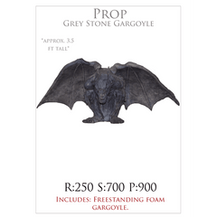 Grey Stone Gargoyle Gothic 3'5" Prop