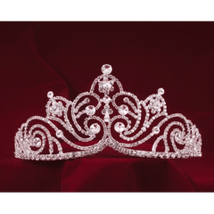 Deluxe Silver Rhinestone Tiara