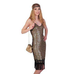 Black & Gold Flapper Dress