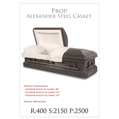 Alexander Steel Casket Prop