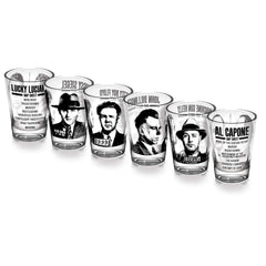 Mug Shot Glasses: Infamous Mobsters, Bank Robbers & Gunmen