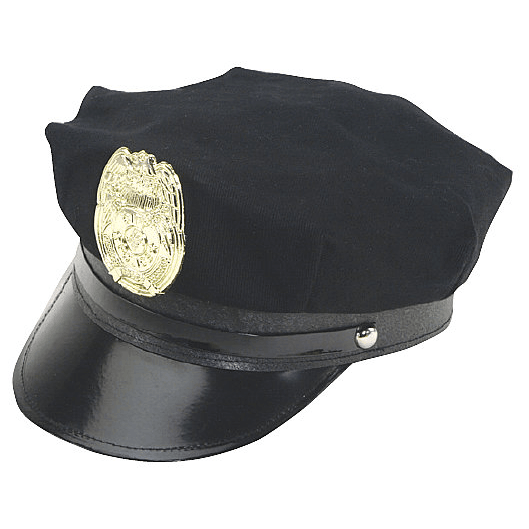 Navy Cotton Police Hat with Badge