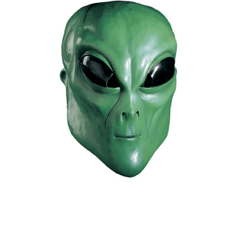 Green Alien Adult Latex Mask