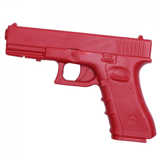 9" Red Polypropylene Plastic Training Glock Pistol Prop Gun