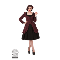 Victorian Maroon & Black Womens Suit Jacket