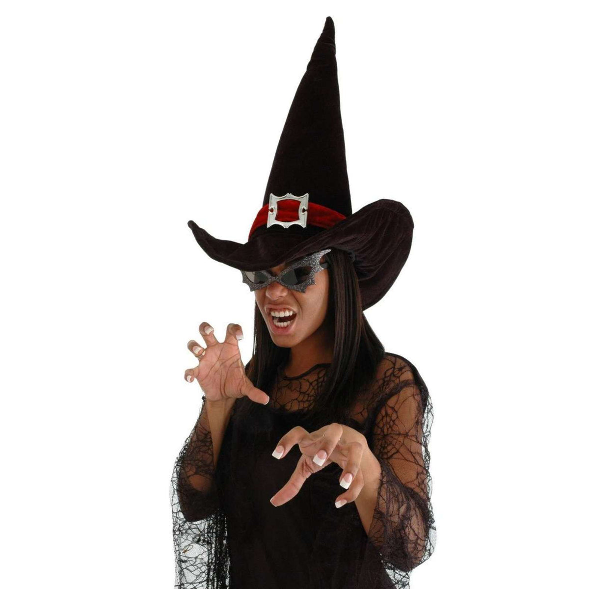 Red Buckle Strap Witch Hat