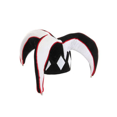 Court Jester Plush Hat Black & White