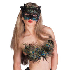 Peacock Feather Bra Top