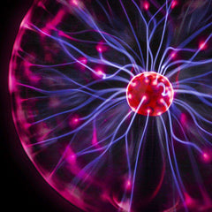 8" Red Plasma Ball w/ Touch & Sound Reaction