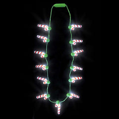 25" Light Up Candy Cane Necklace