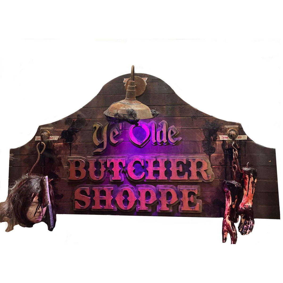 Ye Olde Butcher Shop Light-Up Sign Prop