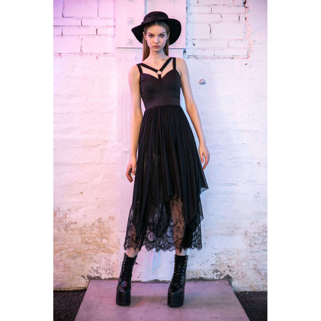 Goth Lace Harness Dress