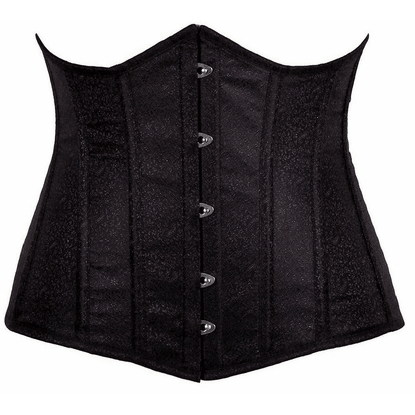 Lavish Black Brocade Underbust Corset