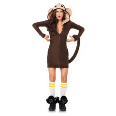 Cozy Monkey w/ Banana Butt Adult Costume