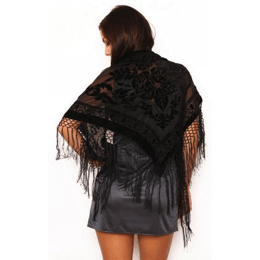 Black Velvet Shawl