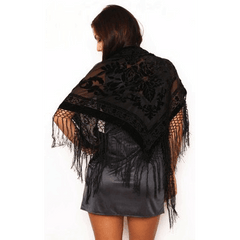 Black Velvet Shawl