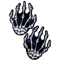 White Boney Skeleton Hand Nipple Pasties