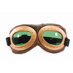 Steamworks Aviator Goggles Brown Gold/Green