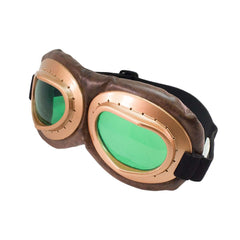 Steamworks Aviator Goggles Brown Gold/Green