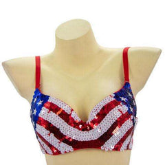 Stars & Stripes Sequin Bra Top