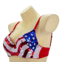 Stars & Stripes Sequin Bra Top