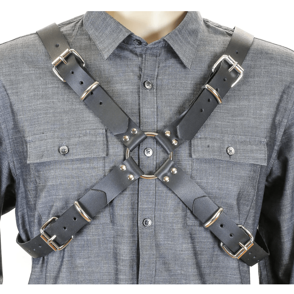 Wide Cross Chest Buckle Harness