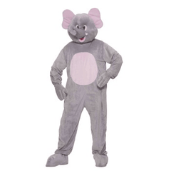 Gray Elephant Adult Plush Mascot