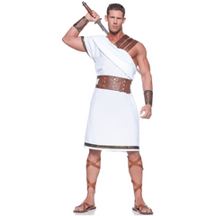 Greek Warrior White Toga Men's Costume