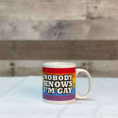 Nobody Knows I'm Gay Giant Mug