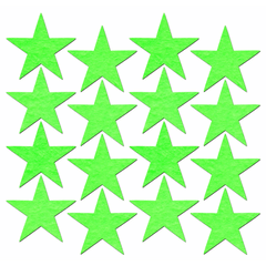 16 Mini Glow In The Dark Star Body Pasties