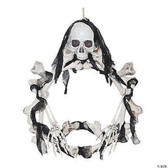 Light Up Skeleton Wreath