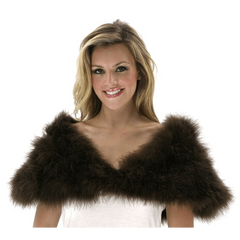 Brown Marabou Shawl