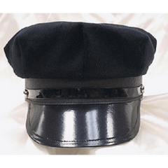 Black Cotton Chauffeur Hat