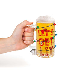 'Get Lit' LED Holiday Lights Beer Glass