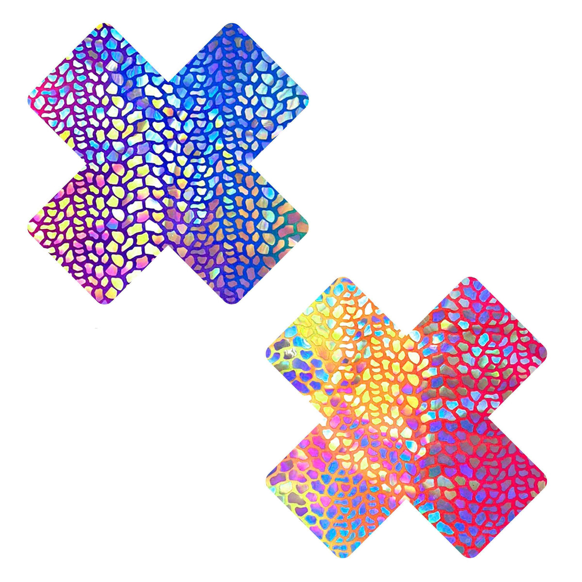 Rainbow Dino Holographic Blacklight X Factor Cover Pasties