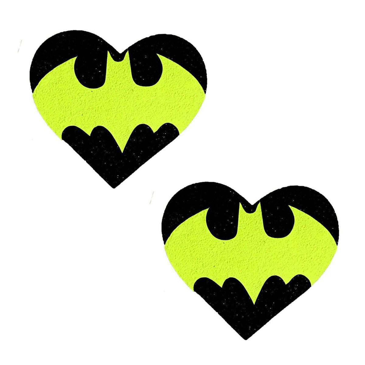 Blacklight Bat Black Glitter I Heart U Cover Pasties