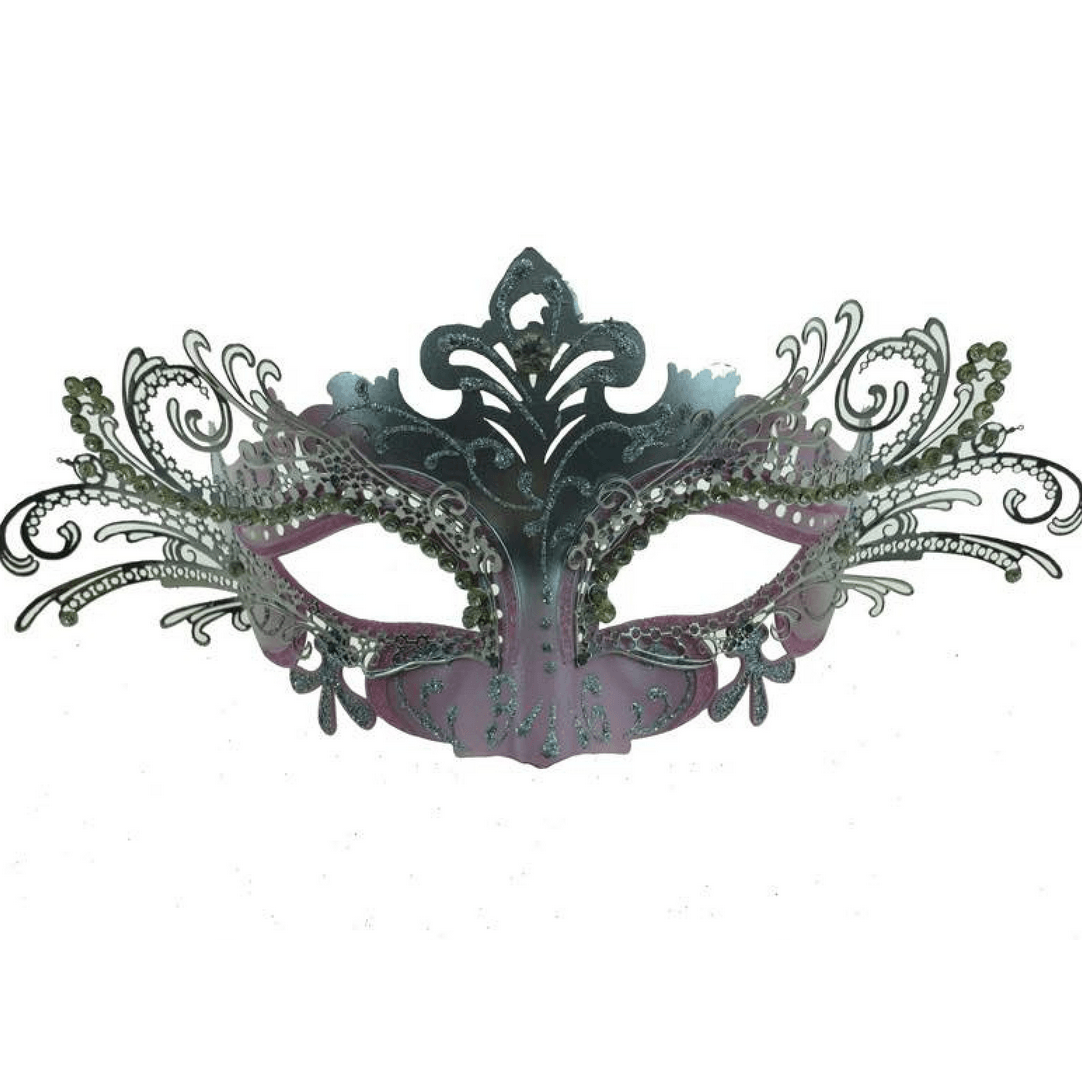 Venetian Mask with Metal Laser Cut Out