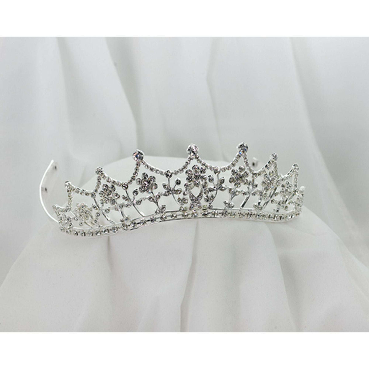 Rhinestone Tiara- Silver