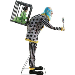 Mr. Happy Creepy Clown and Caged Child Animated Prop