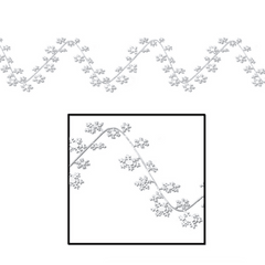 25' Gleam 'N Flex Winter Snowflake Garland