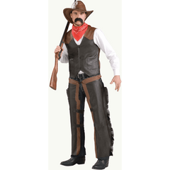 Dark Brown Adult Fringed Cowboy Chaps