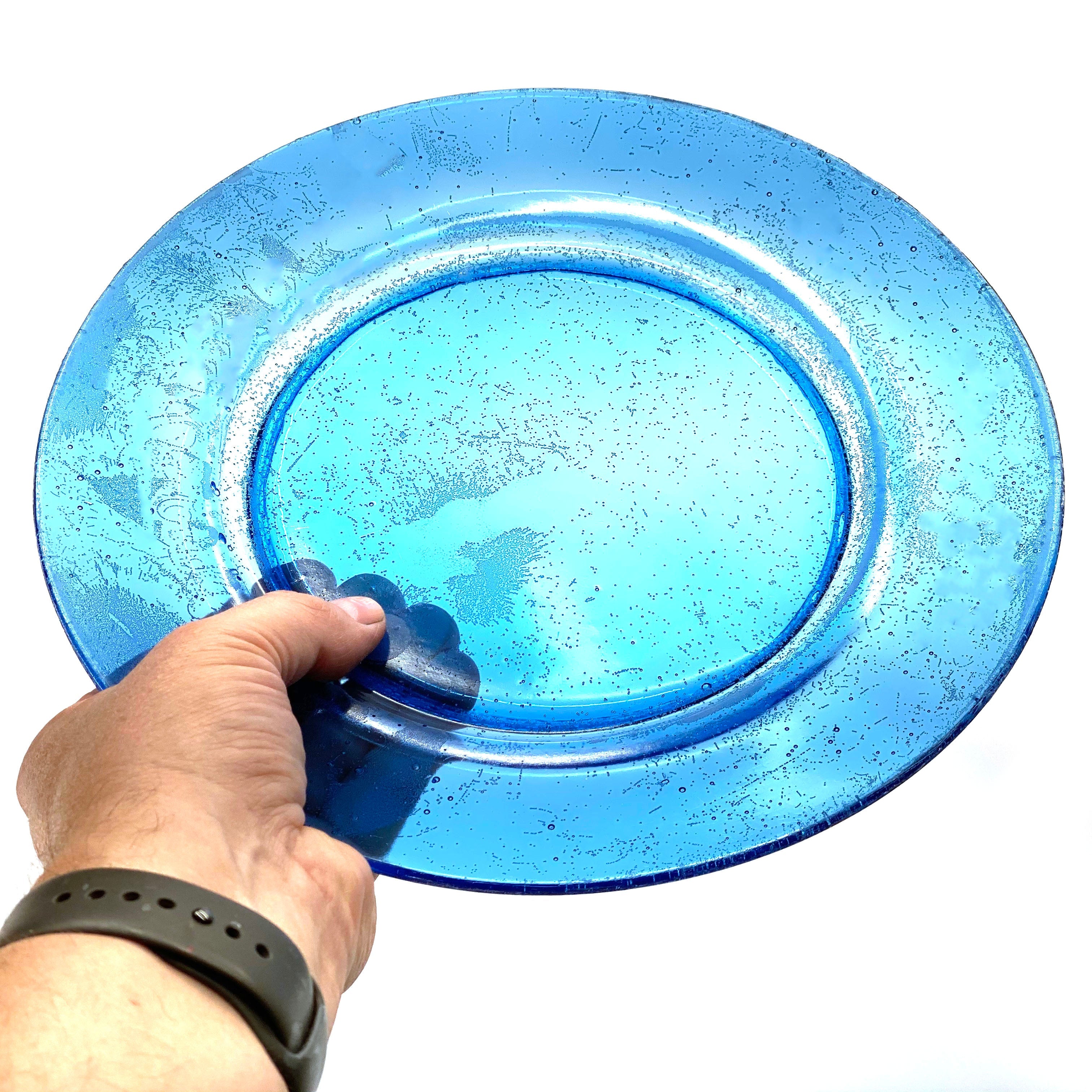 SMASHProps Breakaway Large Dinner Plate - LIGHT BLUE translucent - Light Blue,Translucent