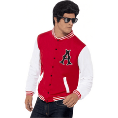 Classic 50's College Jock Letterman Jacket Adult Costume